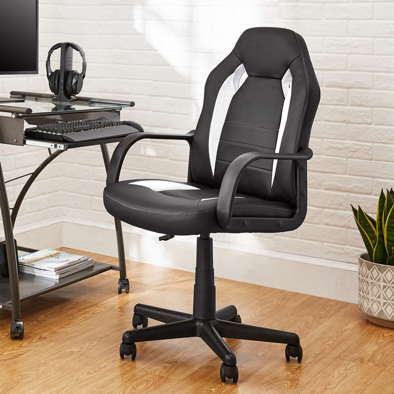 Chaise ergonomique inclinable, Blanc / noir