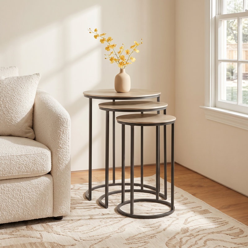 Adelaide Aluminum Top Nesting Tables End Table