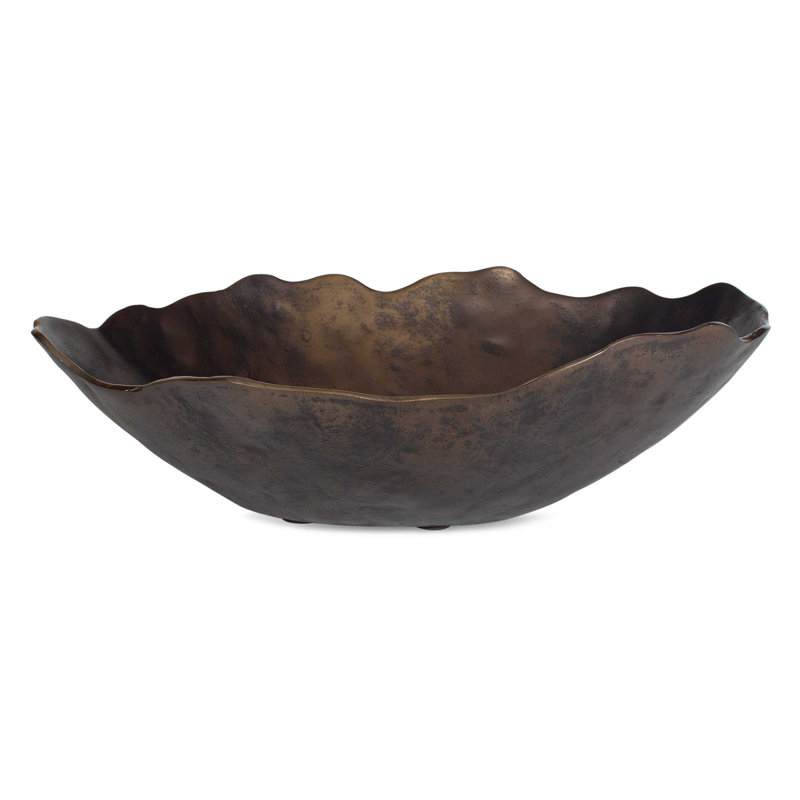 Bol d'extérieur en bronze Uttermost Obscura, Doré