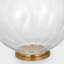 Talia Medium Cordless Table Lamp in Clear Glass with Linen Shade