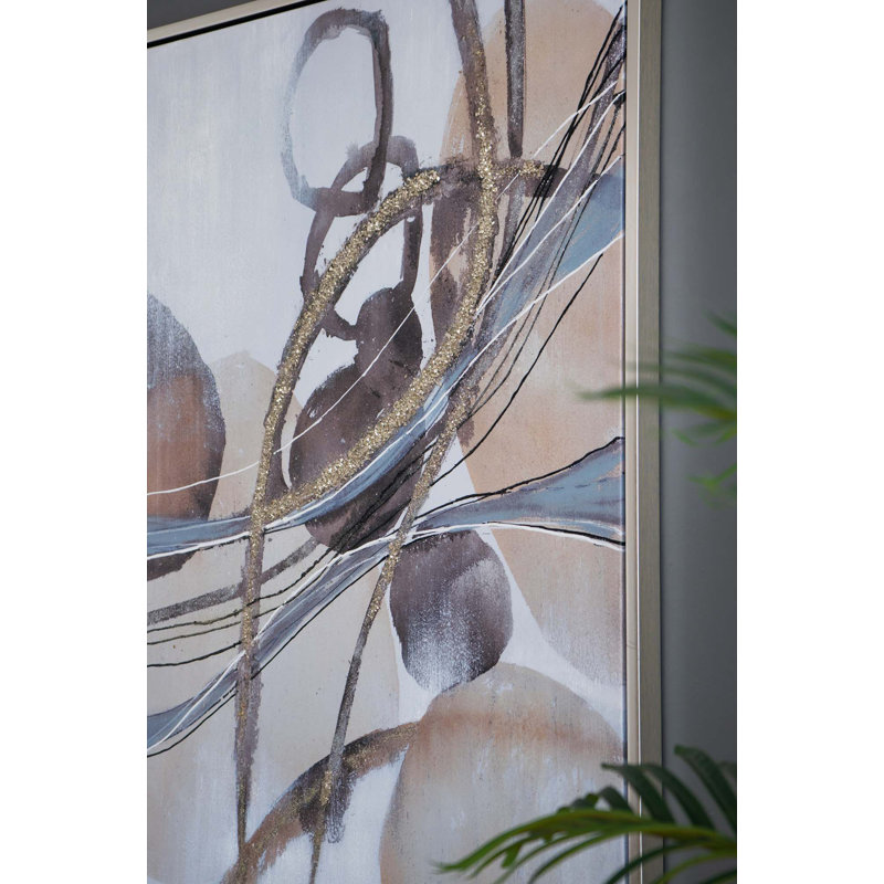 Rectangle aquarelle abstraite, peinture à l'huile