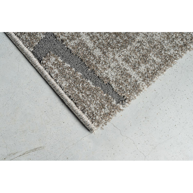 Geometric Shapes 160cm X 230cm Area Rug, Brown, Rectangle 133 x 195 cm