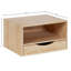 Adeana Poplar Solid Wood Floating Shelf with Drawer-1359820559