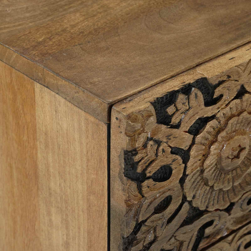 50cm W Solid Wood Bedside Table
