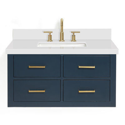 Ensemble de meuble-lavabo mural simple 37 po Macolm