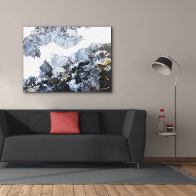 Toile épique Graffiti «Mystical Black Pouring» par Jean Plout, 54 po x 40 po