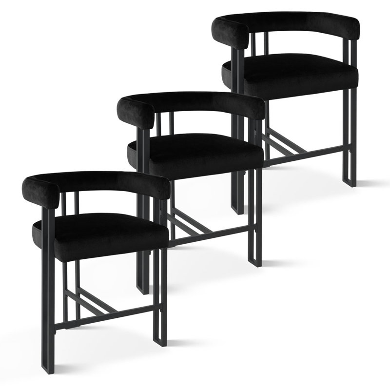 Tabouret de bar 24 po Modern, Noir