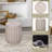 17'' H Modern Round End Table,Earth Tone-Colored