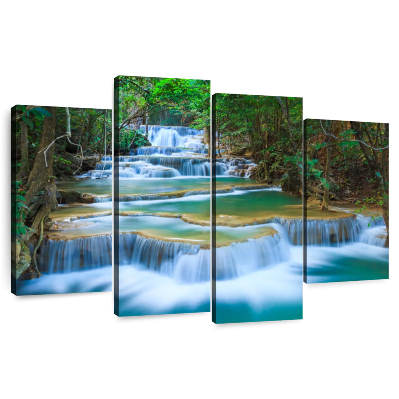 La cascade d'Erawan de Kerrick Kanchanaburi, H 22 po x l 36 po