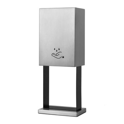 Distributeur de désinfectant sans contact pour table Luxe - 21 po, nickel satiné, Powermist