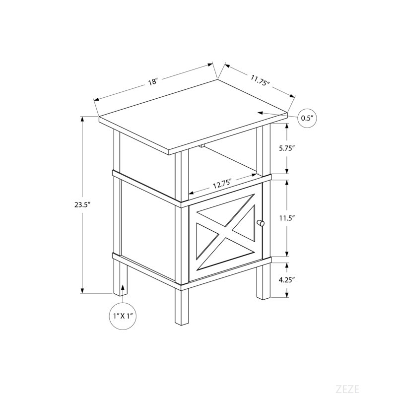 Table d'appoint, table d'appoint, bout, salon, petit, rangement, stratifié, transitionnel, Crème