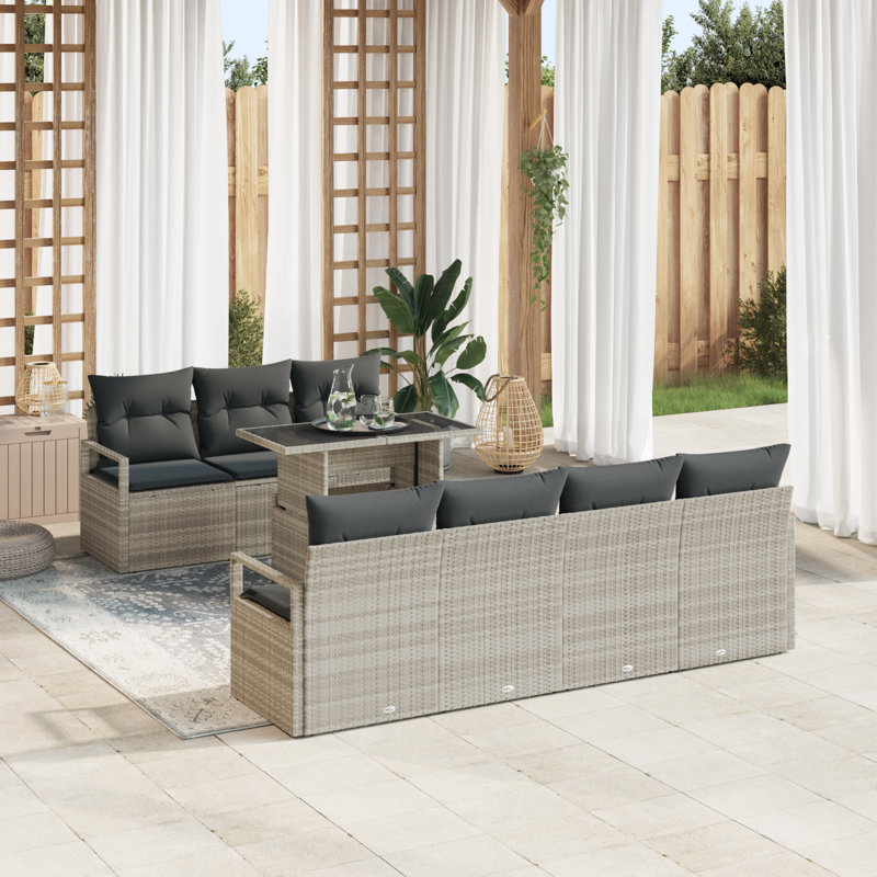 230cm Wide Patio Sofa with Cushions