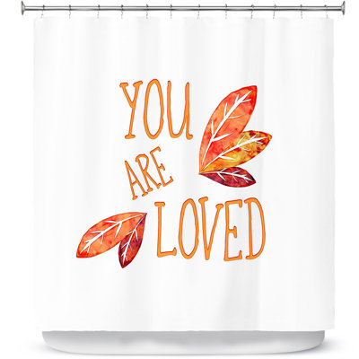 Rideau de douche simple you you you naranja leaves