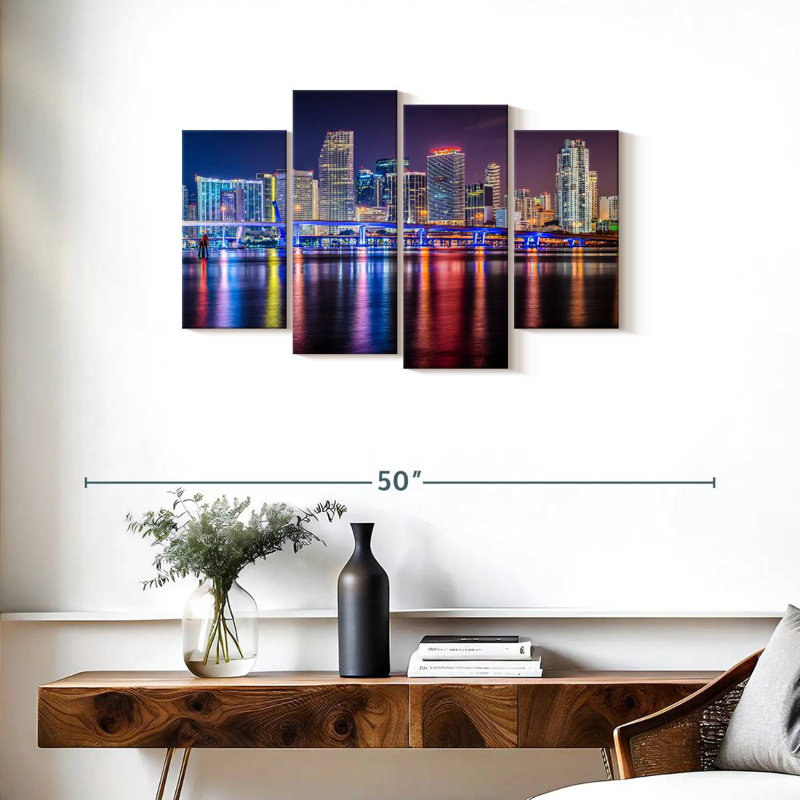 Couleurs Sirci Miami la nuit, H 22 po x l 36 po