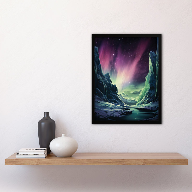 Northern Lights Borealis Antarctica Aurora Australis - Single Picture Frame Print