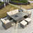 Wicker/Rattan 8 - Person Seating Group with Cushions