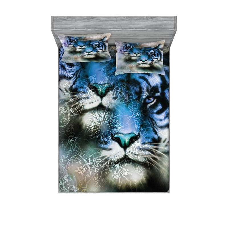 Drap-housse et coussin décoratif Ambesonne, Ensemble de draps pour très grand lit californien
