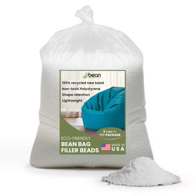 Bean Bag Refill Beads - 100% Recycled New Polystyrene Filler Beads for Lasting Support - Versatile Filling for DIY Projects by Bean Products