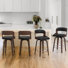 Tabouret de bar et de comptoir pivotant en similicuir