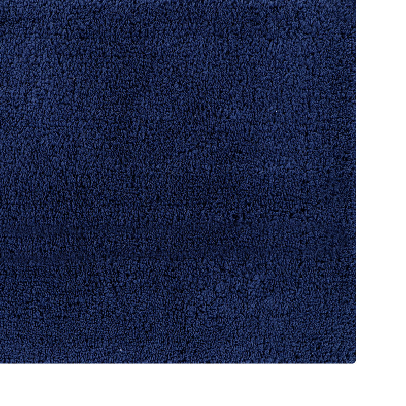 Micro 100% Polyester Solid Pattern Tufted Machine Washable Bathroom Rug, 17" x 24" Rectangle, Navy