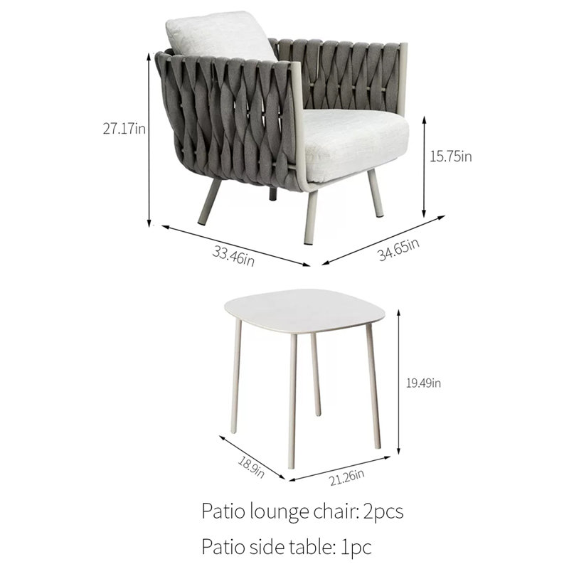 Misconis waterproof fabric patio sofa set