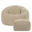 Kingston Cordurouy Bean Bag and Square Footstool-63685094