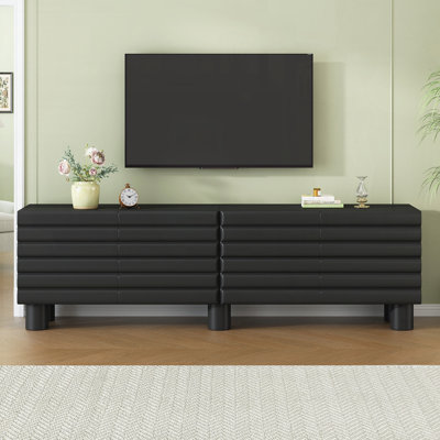 Meuble télé avec 2 armoires et tablettes réglables