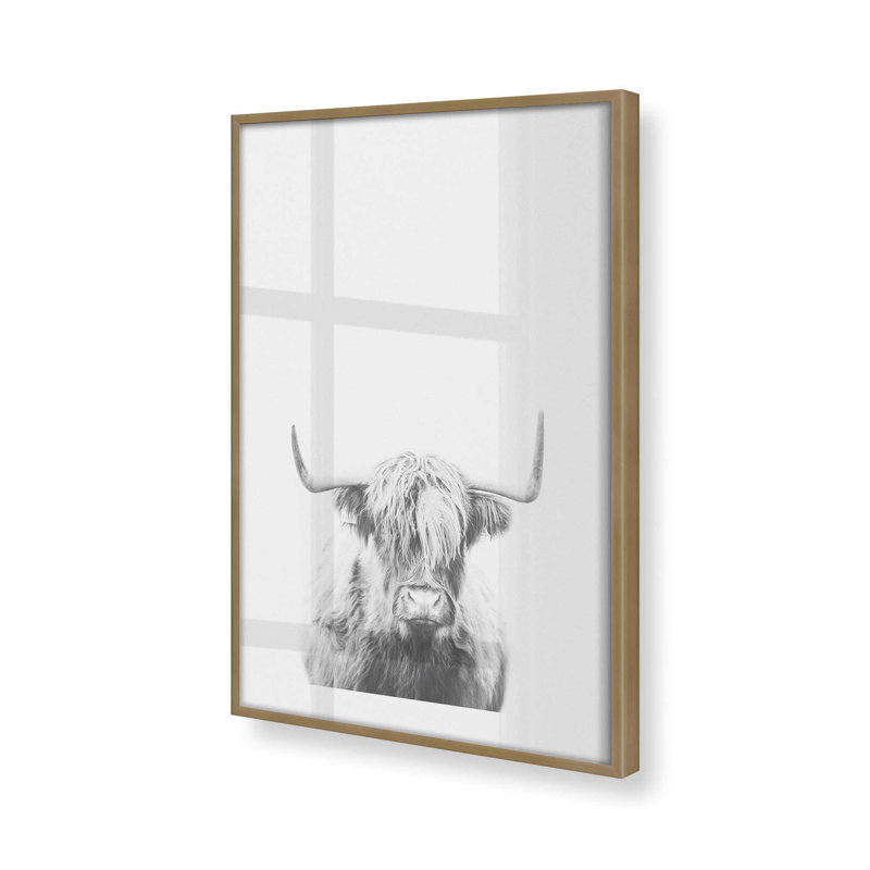 Highland Spirit, dans un cadre,, Cadre doré brossé, H 37,25 po x l 25,25 po x P 1,25 po