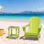 Table de bout toutes saisons Adirondack Tables de patio Tables de bout en plastique Vert citron-1660344228