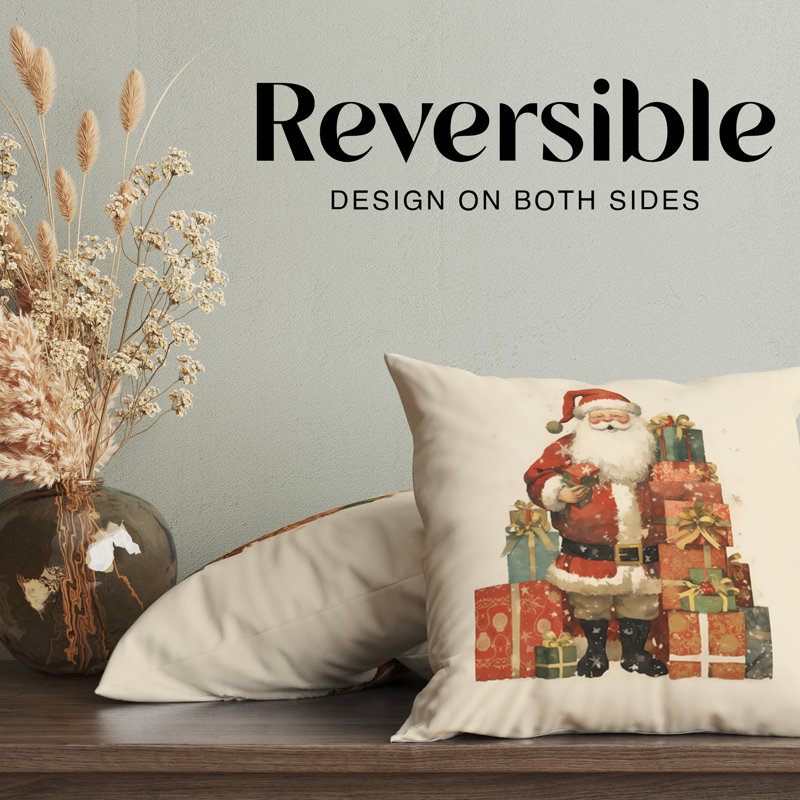 Housse de coussin Santa Holiday, H 16 po x l 16 po