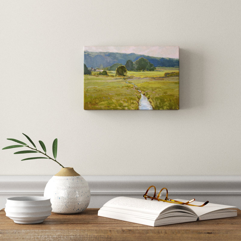 Summer Pasture II by Stephen Calcasola - Painting Print, 20cm H x 30cm W, Wrapped Canvas