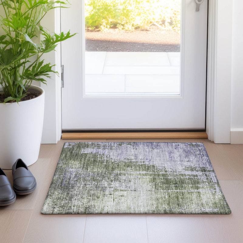 Tapis intérieur / extérieur Malchow avec envers antidérapant, Rectangle 1 pi 8 po x 2 pi 6 po