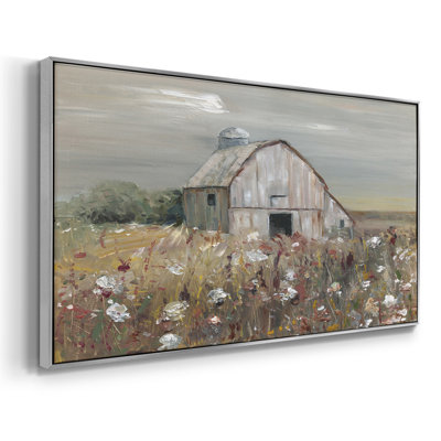 Wildflower Barn- Framed Gallery Wrapped Canvas -Ready to Hang