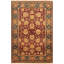 Tapis en laine rouge foncé/doré/bleu 6 pi x 9 po main one-of-kind-noué la 2010 ushak Xanthos
