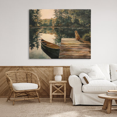 Lake Life at Sunset Canvas, design by Sara Culpepper