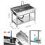 Évier utilitaire autoportant en acier inoxydable de 39,4 po à cuve simple avec tuyau d'eau chaude / froide pour la cuisine, la salle de lavage, le garage et le restaurant