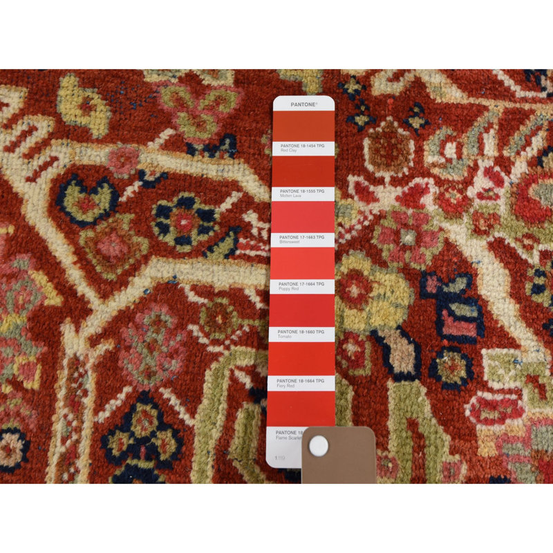 Tapis de zone one-of-kind-noué la rouge/brun 4 pi 1 po x 6 pi 7 po Annalaya