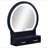 3Pc Vanity Table And Stool Set Built-In Led-Lit Mirror Matching Cushioned Stool Gold-Accented Handles Wooden Home Furniture-321664419