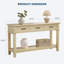 Console de table et de couloir Farmhouse, 3 tiroirs et 2 niveaux de rangement-1954458230-1954458217