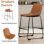 Tabouret de bar en cuir moderne avec pieds et repose-pieds-316050795-324897426-324824794