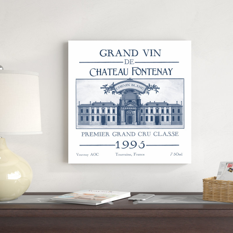 Indigo étiquettes à vin, H 20 po x l 20 po