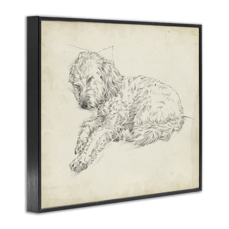 Dessin de giclée antique, dessin par Ethan Harper, H 11 po x l 14 po, Giclée encadrée noir minuit