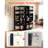 Media Storage Cabinet, 6-Tier DVD Shelf Organizer, 24.02 x 14.49 x 50 in Multimedia Storage Organizer for CDs, DVDs, Books, Games, CD Shelf for Living Room, Home Office, Recording Room, Black-1627017781