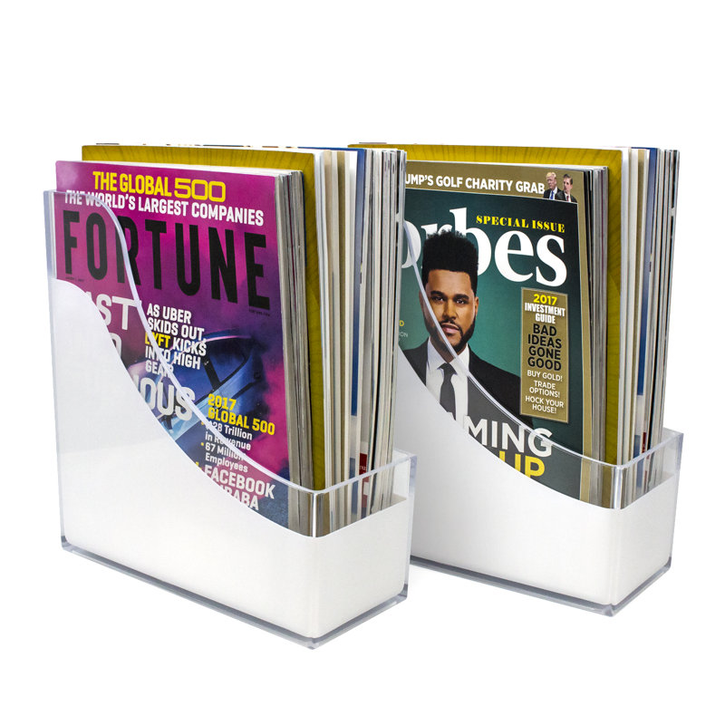 Sorbus Clear Acrylic Desk Organizer and Magazine Holder