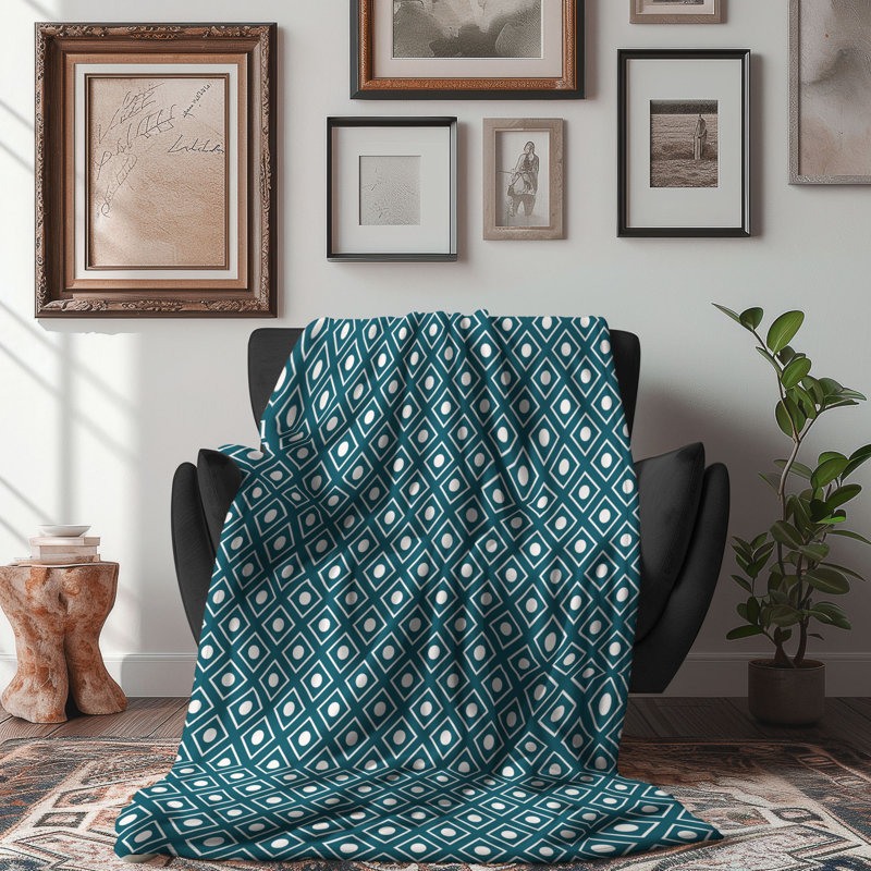 Couverture en sherpa bleu de qualité supérieure 1 pièce, Lit simple