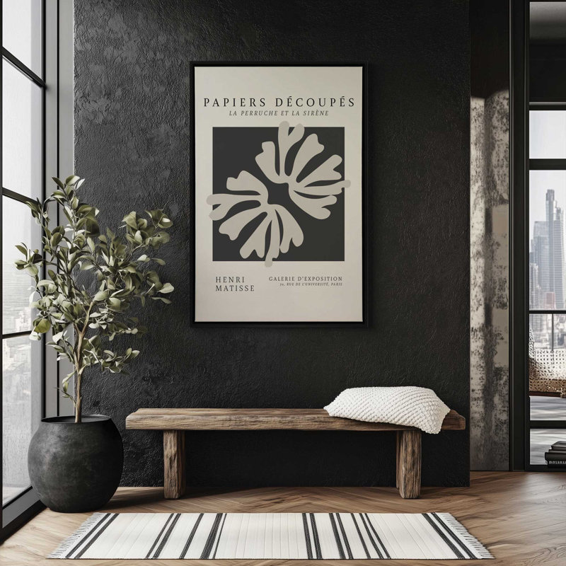La Perruche de Matisse, H 48,75 po x l 32,75 po x P 1,75 po, Cadre américain en érable flottant