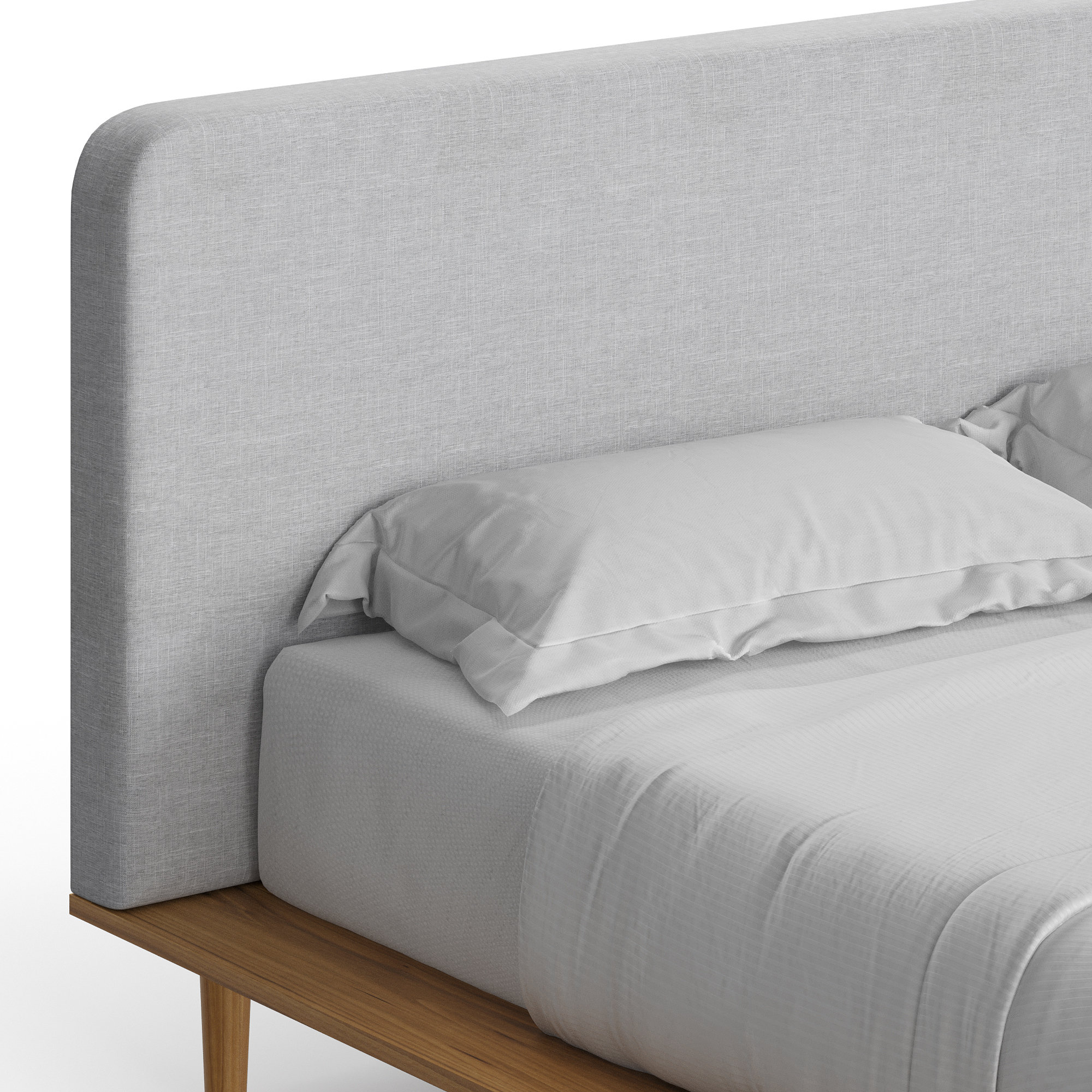 Alab Upholstered Bed, King, Natural