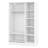 3-Door White Shelf Wardrobe - Create Functional Bedroom With Space-Optimizing Shelves Space Optimization