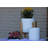 Dotted Cylinder Planter with Attached Saucer Medium Glazed Ceramic Pot (Case of 8) - Indoor Outdoor-1446474638
