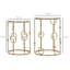 Chic Gold Nesting Side Table Set, Tempered Glass Top Metal End Tables Multi-scene Home Furniture